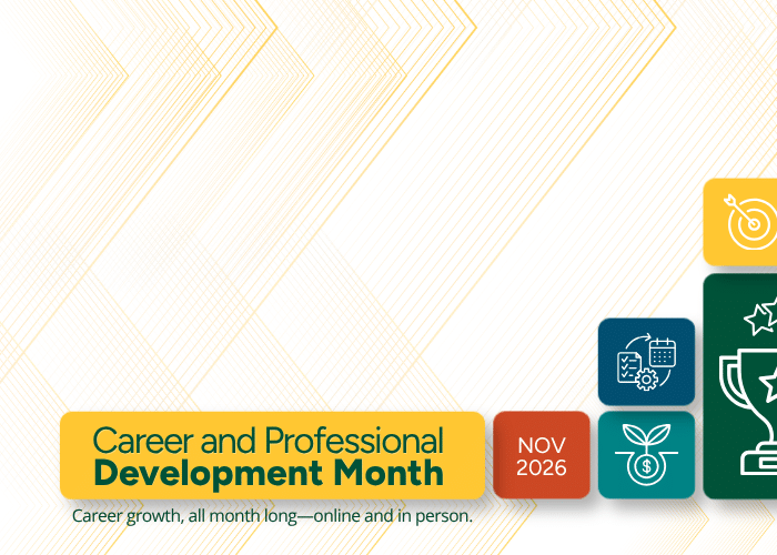 Career and Professional Development Month Graphic